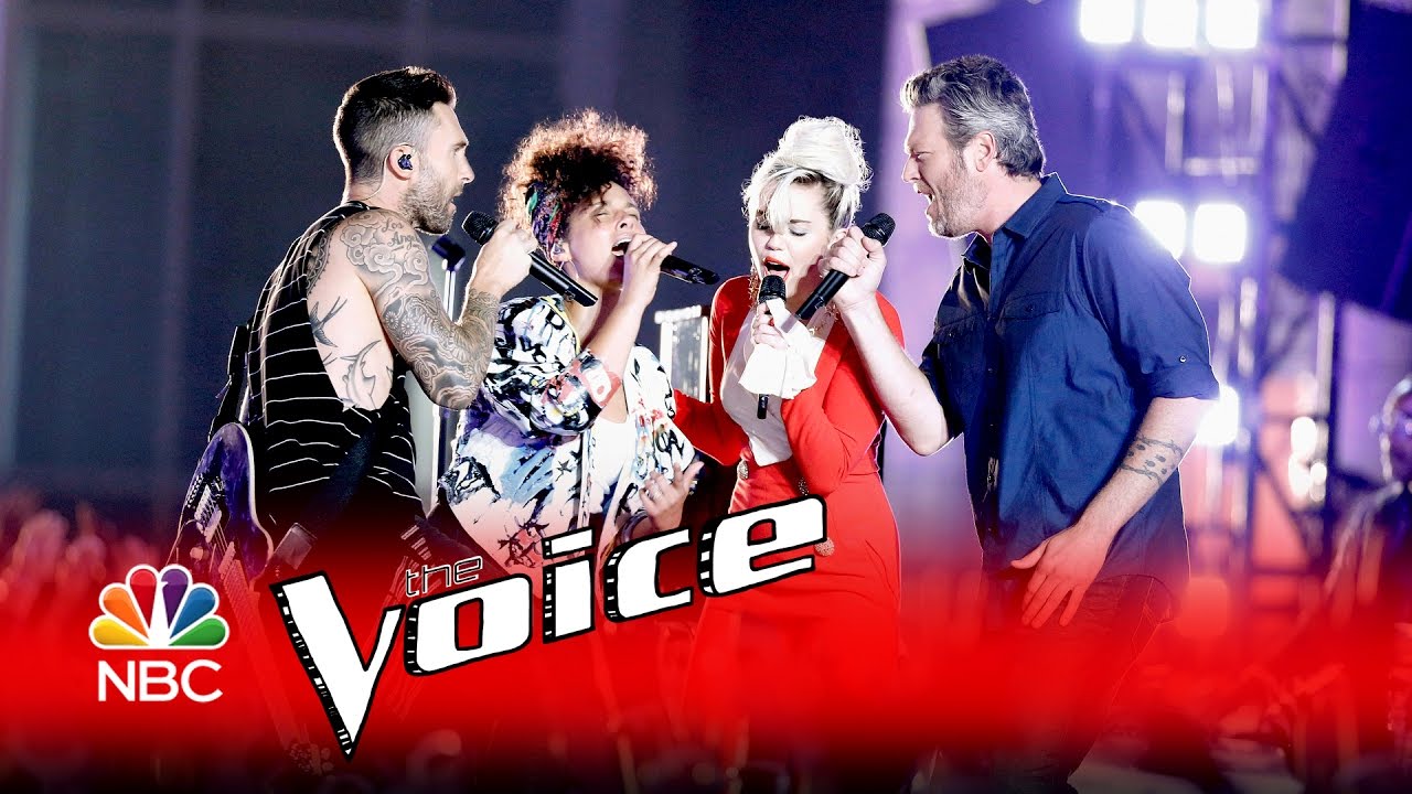 Miley Cyrus, Alicia Keys, Adam Levine and Blake Shelton: "Dream On" - The Voice 2016