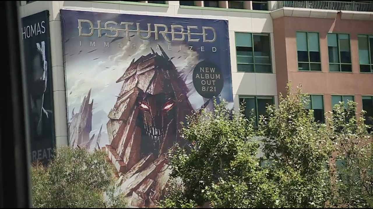 Disturbed - "Immortalized" Building Sign