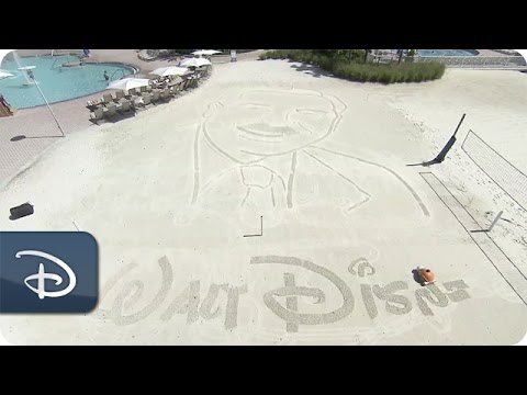 Time-Lapse: Robot Creates Sand Portrait of Walt Disney | Walt Disney World