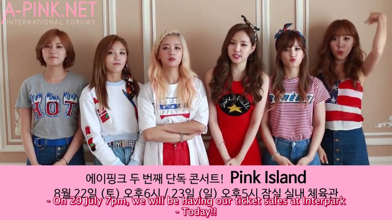 [APINKSUBS][150729] A Pink 2nd Concert [PINK ISLAND] Greeting Message