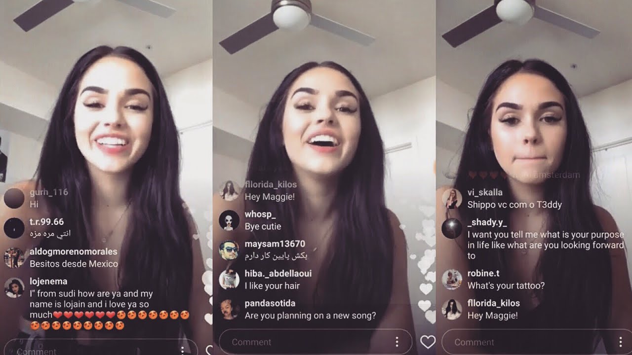 Maggie Lindemann Instagram Live Stream 9 August 2017