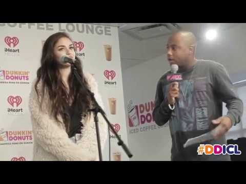 Maggie Lindemann chats live with Maxwell at Dunkin Donuts Iced Coffee Lounge