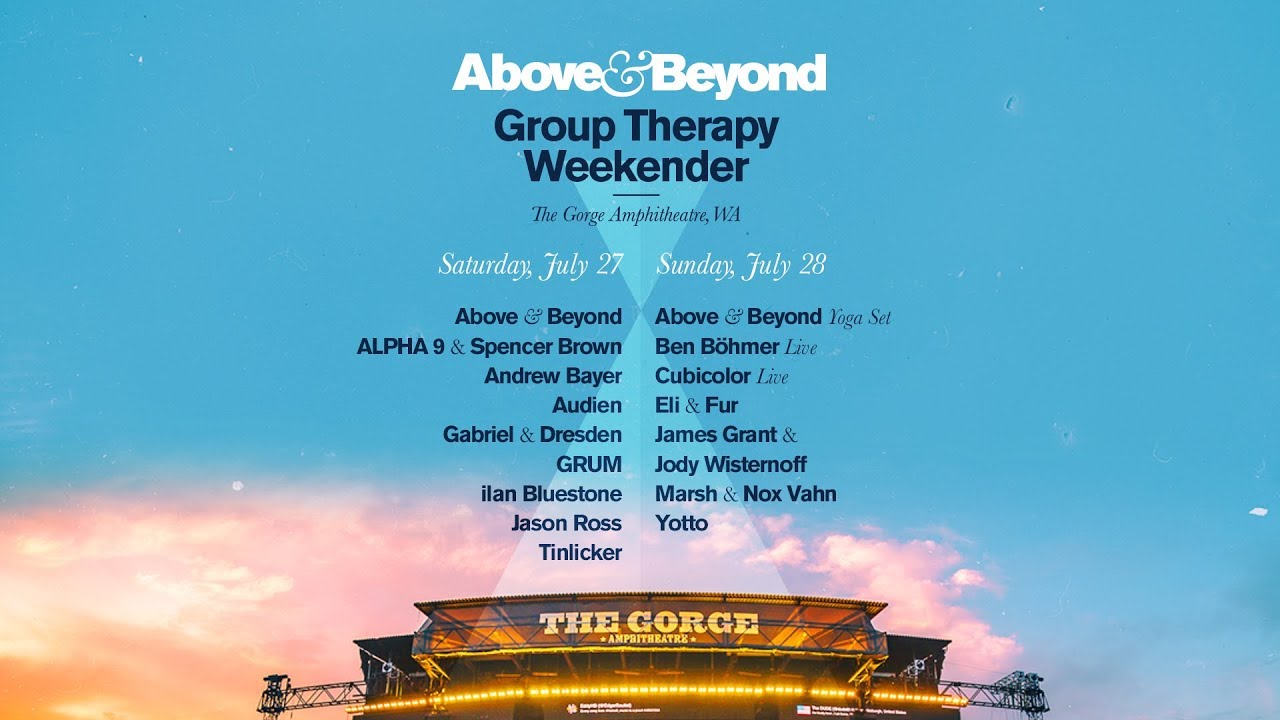 Above & Beyond: Group Therapy Weekender Lineup Announcement!