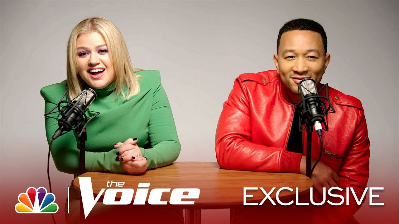 ASMR: 6 Minutes with Kelly Clarkson and John Legend Whispering, Crunching, Jingling - The Voice 2019