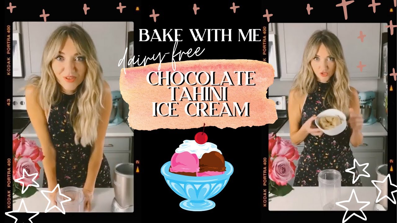 BAKE WITH ME | DAIRY-FREE CHOCOLATE TAHINI ICE CREAM ????
