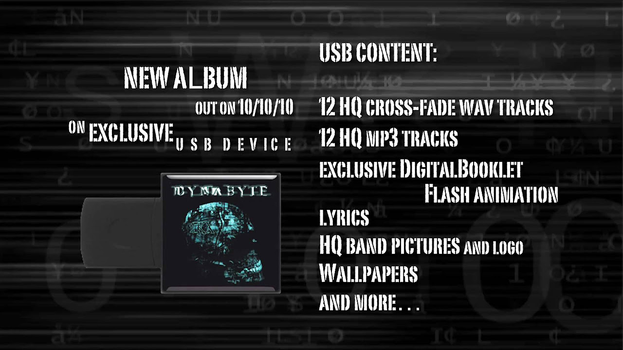 DyNAbyte new album "2KX" out on 10/10/10 on USB stick
