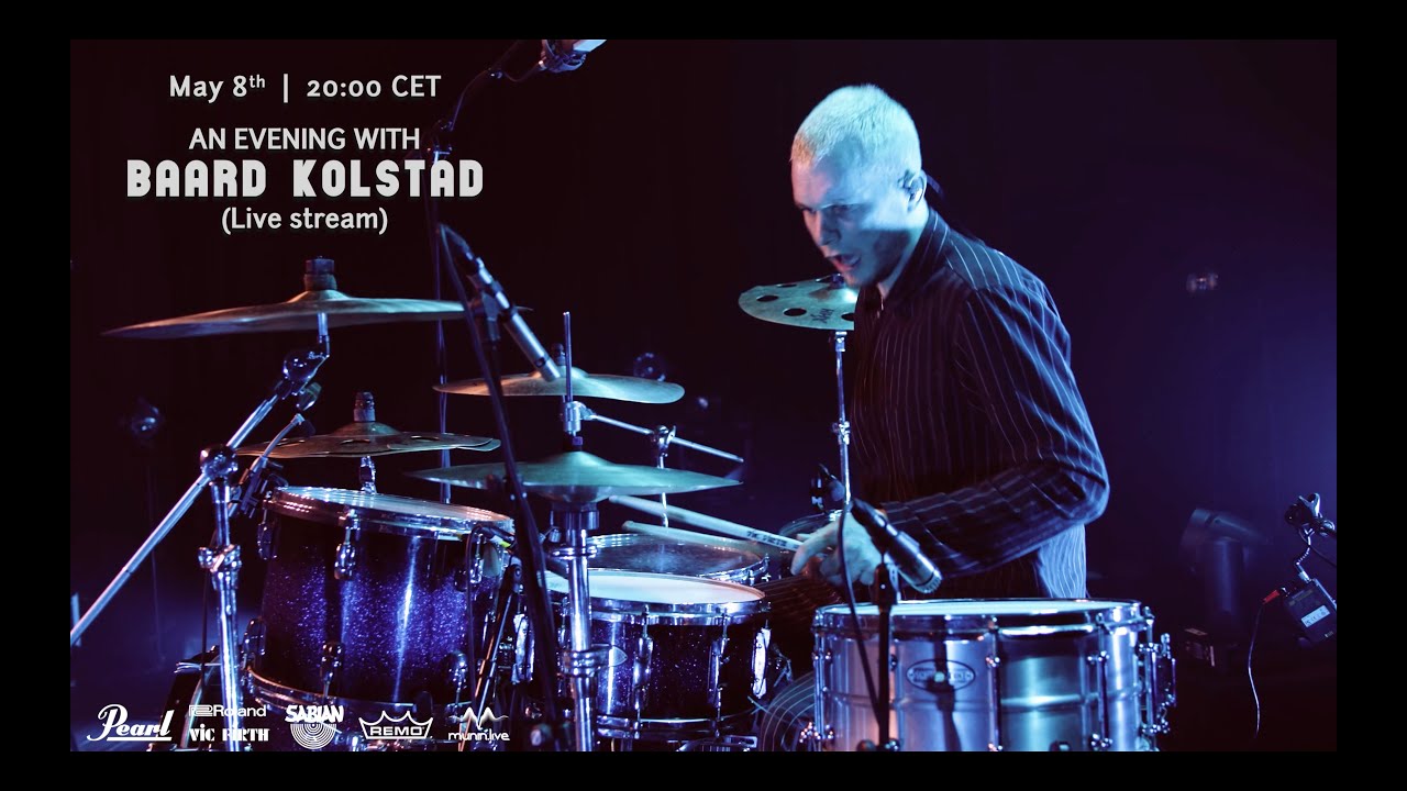 Leprous drummer Baard Kolstad Live drum stream May 8th (available to May 15th)