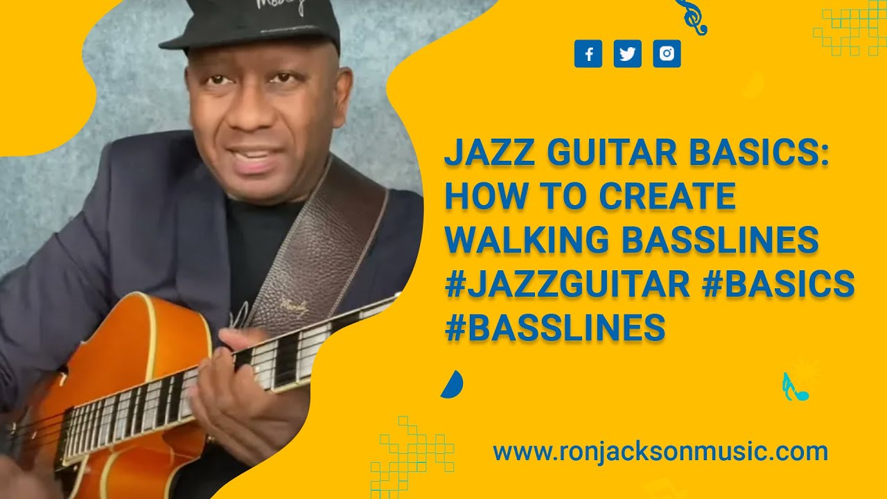 Jazz Guitar Basics: How to create Walking BassLines #jazzguitar #basics #basslines