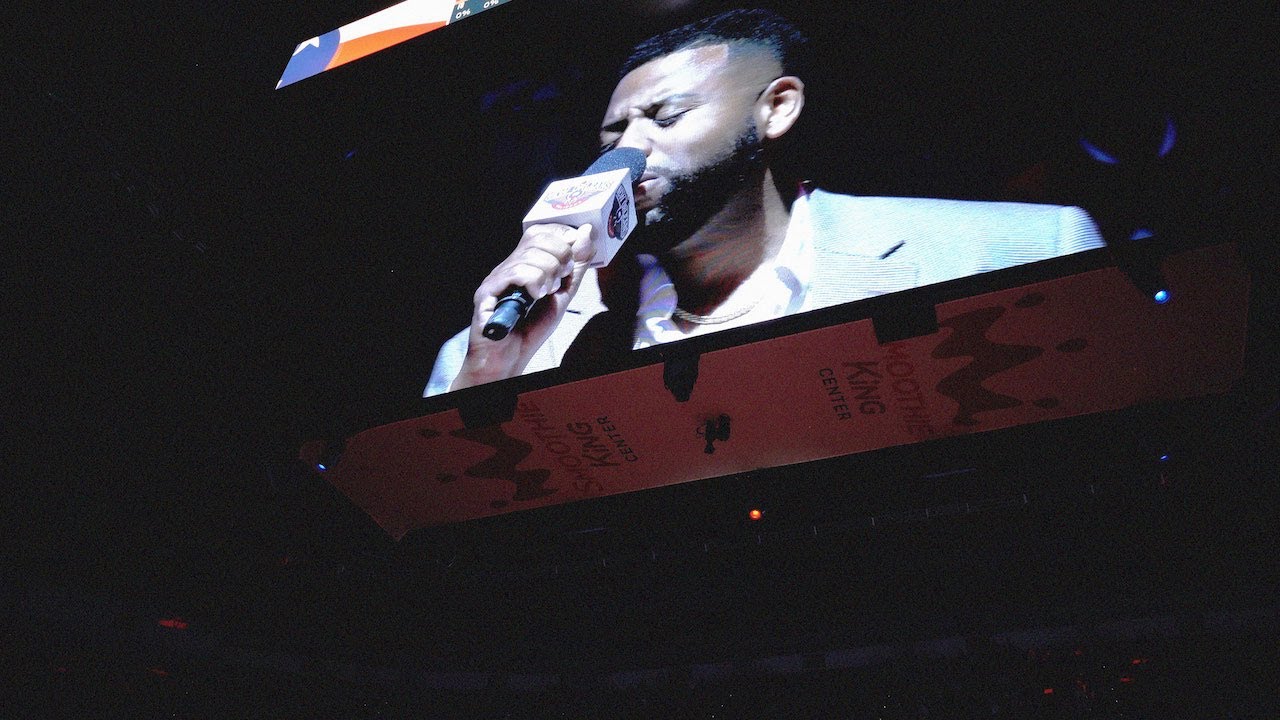Justin Garner Performs the National Anthem: New Orleans Pelicans vs. Golden State Warriors