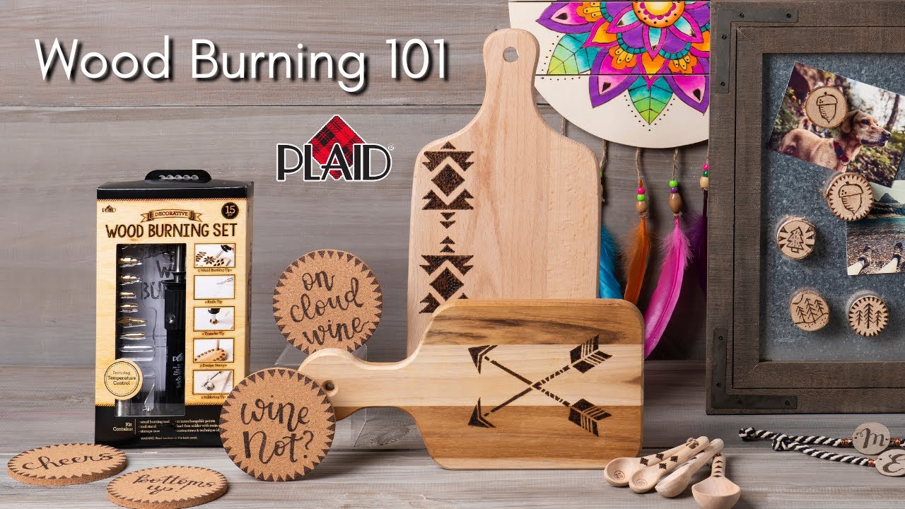 How to Use the Plaid Wood Burning Tool - Pyrography 101