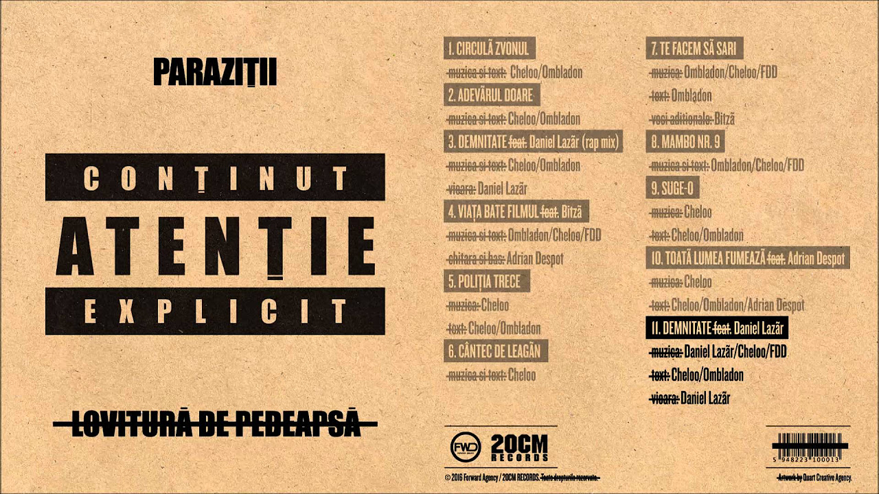 Paraziții - Demnitate (feat. Daniel Lazăr)