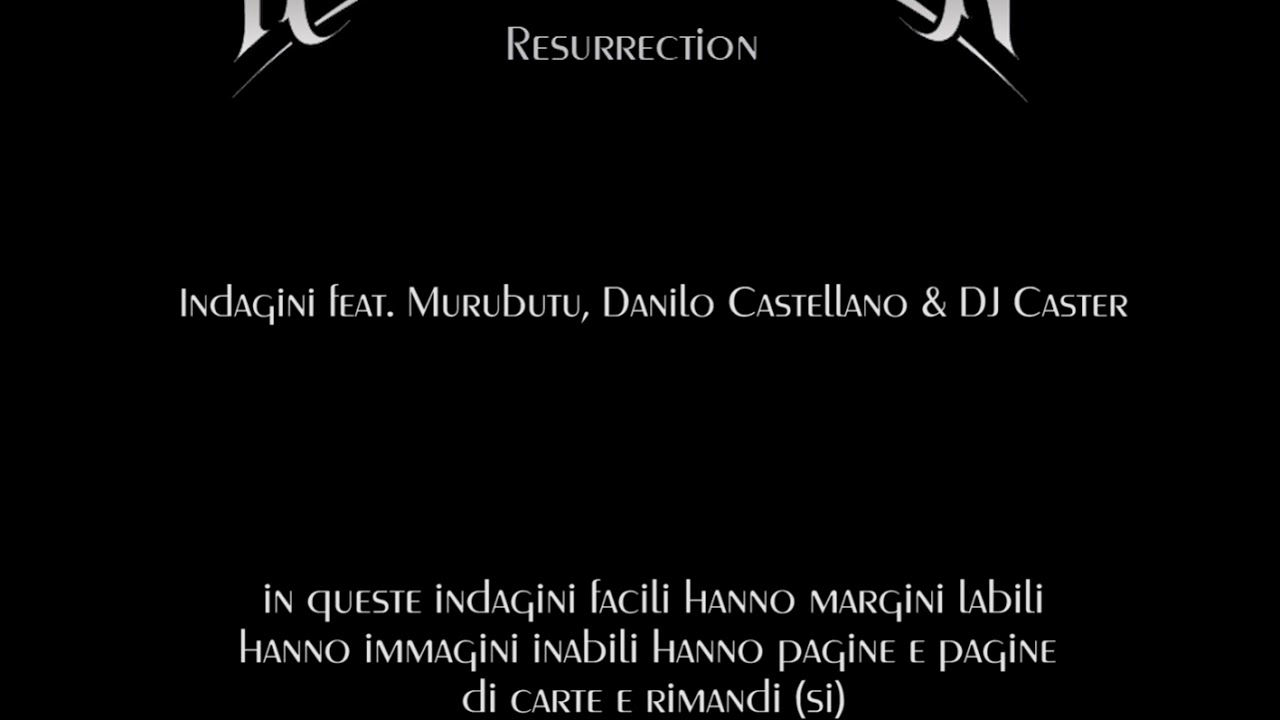 Resurrextion - Indagini feat. Murubutu, Danilo Castellano & DJ Caster (Kattiveria Crew)
