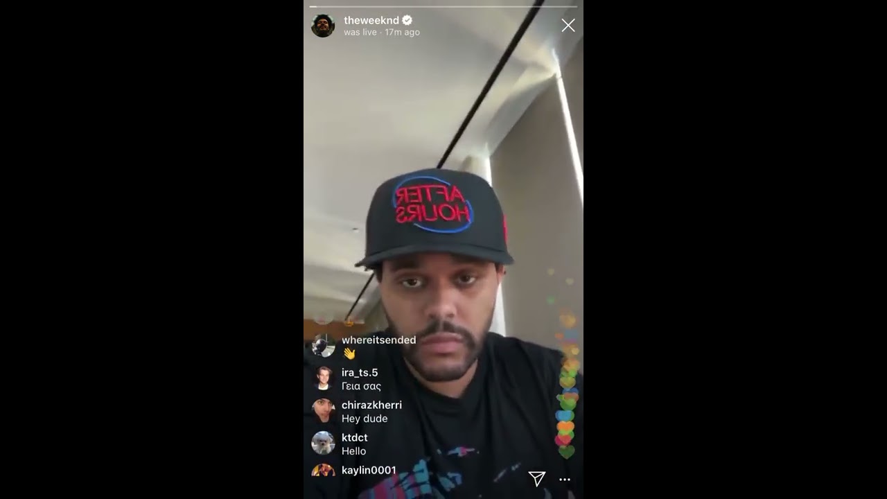 The Weeknd playing snippets of unreleased songs on Instagram Live 3/25/2020