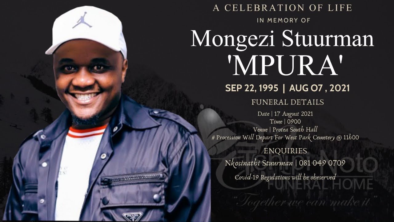 Funeral service of Mongezi 'MPURA' Stuurman