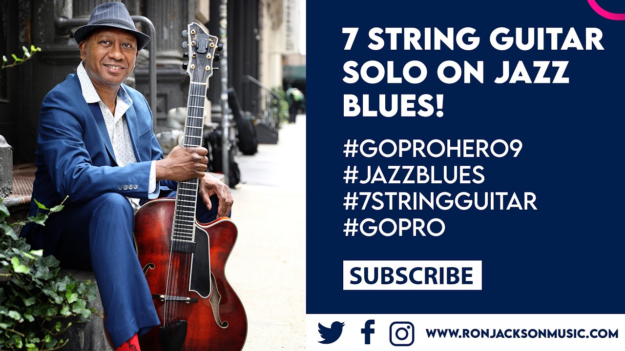 GoPro 7 String Guitar Solo on Jazz Blues! #goprohero9 #jazzblues #7stringguitar #gopro