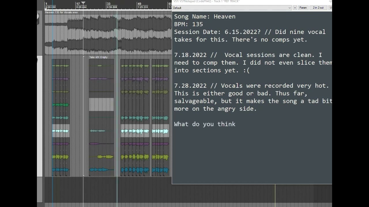 Anything Box | Heaven ... A snippet of the vocal comping session for upcoming EP