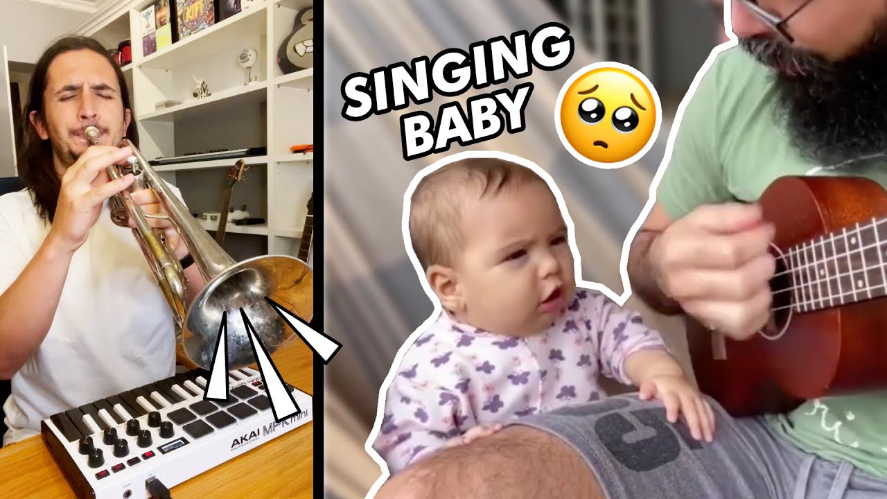 Singing Baby & Dad x The Kiffness - Music's For Everyone (Live Looping Song)