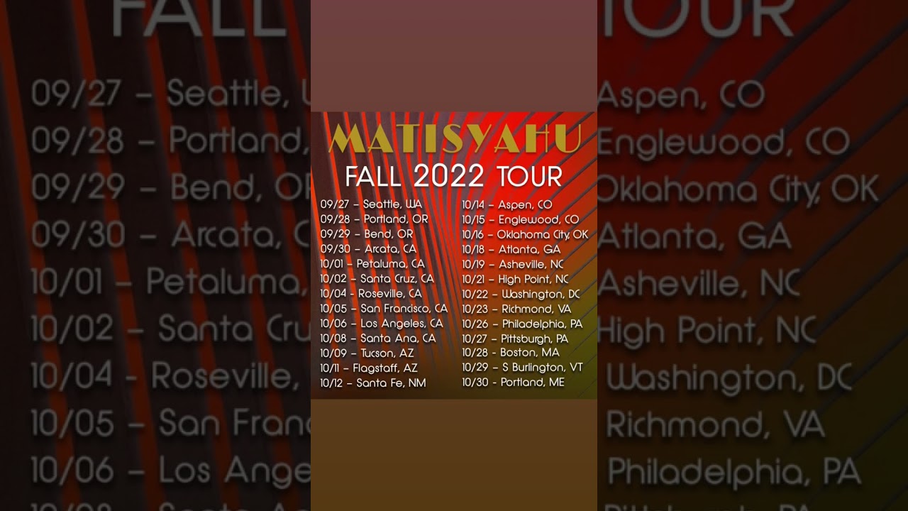 We’re coming and you don’t want to miss it! Fall tour starts Tuesday!