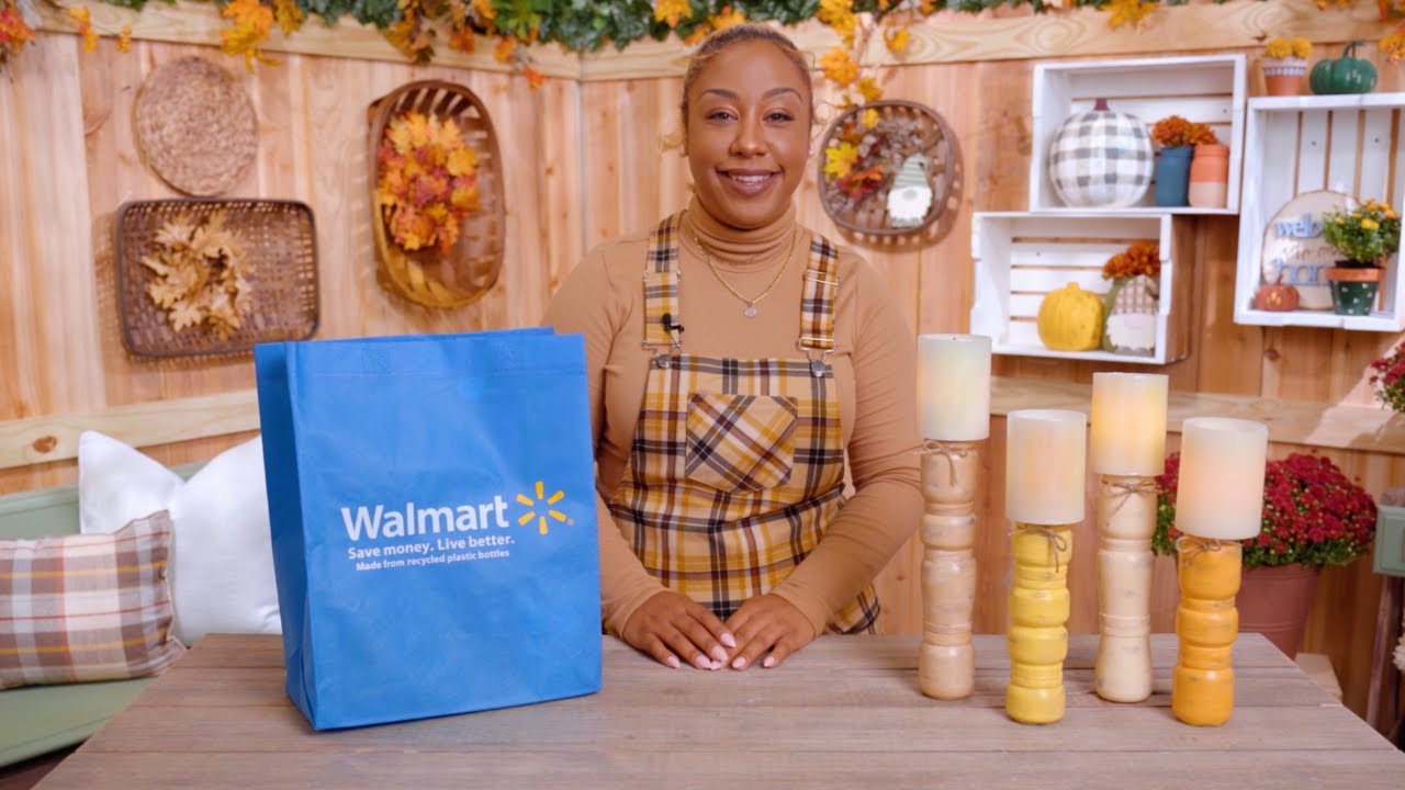 Upcycled Baby Food Jars into Candle Holders - Make it Cozy with Walmart