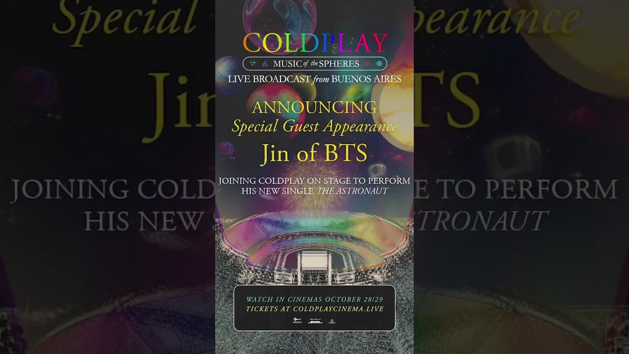 Jin of BTS is Special Guest at the Live Broadcast from Buenos Aires in cinemas worldwide Oct 28 / 29
