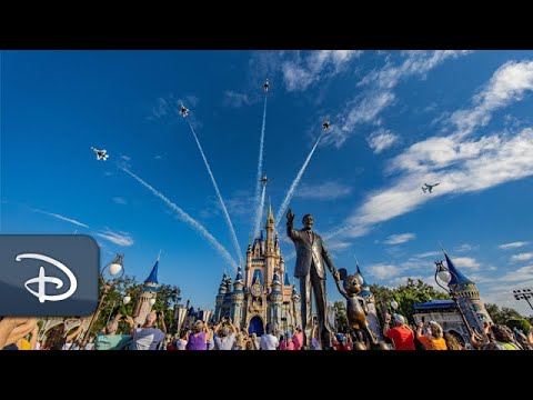 U.S. Air Force Thunderbirds Magic Kingdom Flyover 2022 | Walt Disney World
