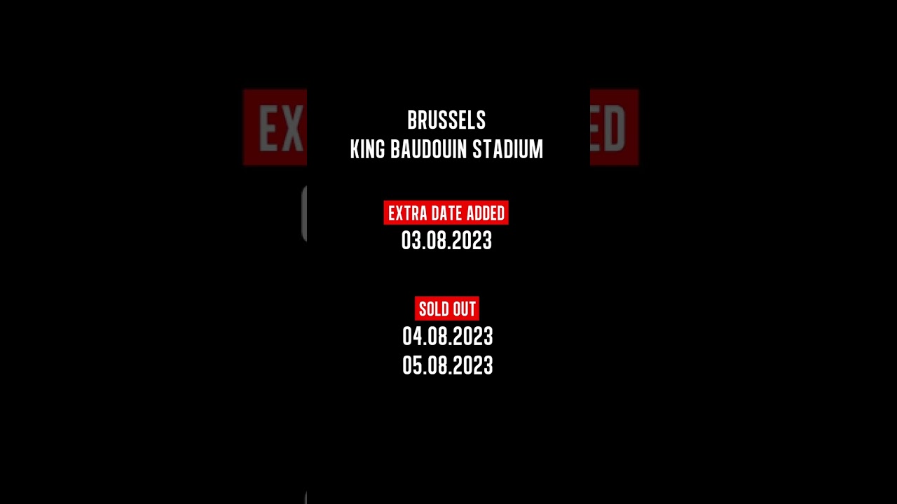 Rammstein - Europe Stadium Tour 2023 - New Brussels Date added!