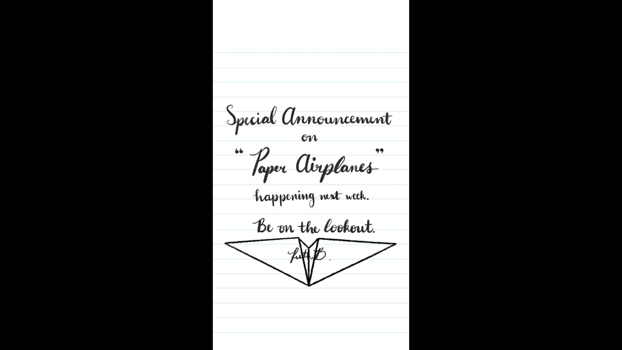 some very exciting news coming next week!!! stay tuned! #PaperAirplanes