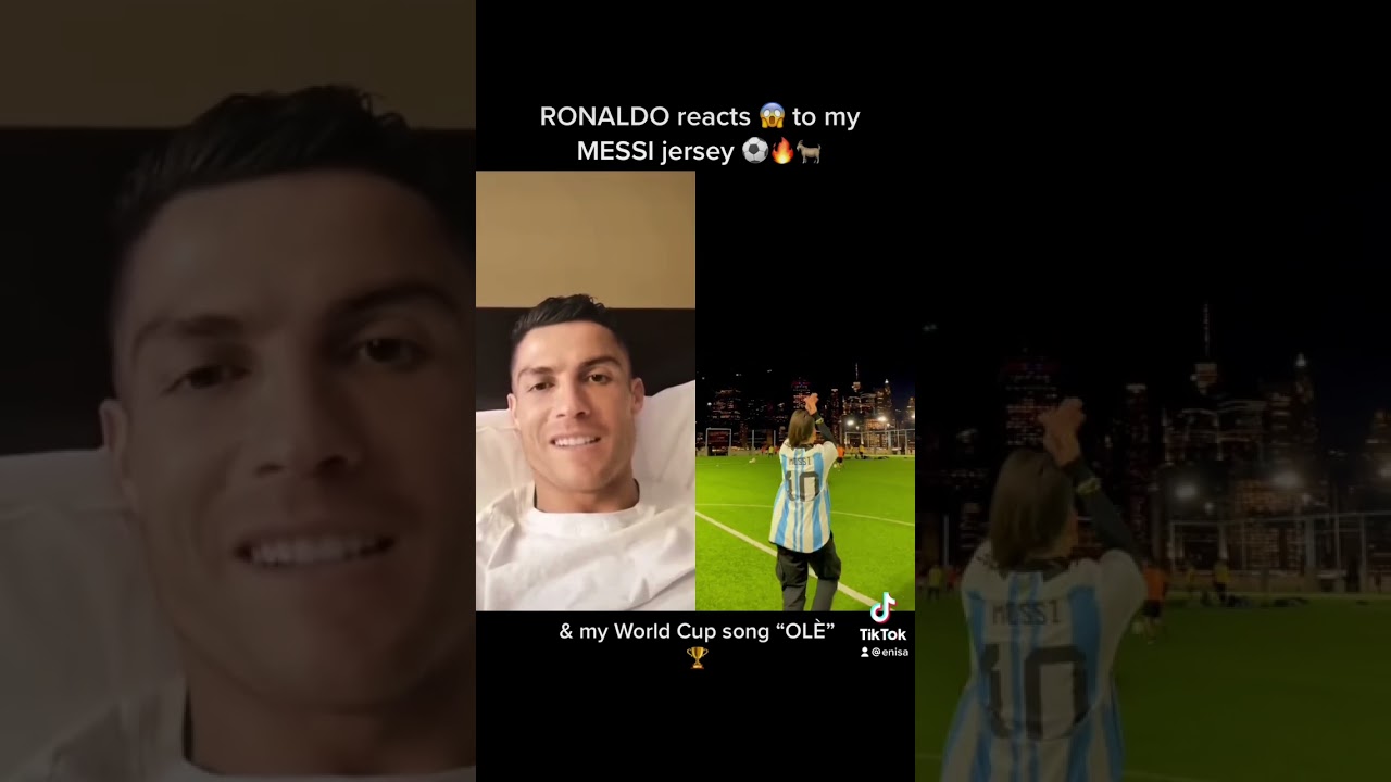 Ronaldo reacts to Enisa’s World Cup Song ⚽️🏆 OLÈ 🎶🔥