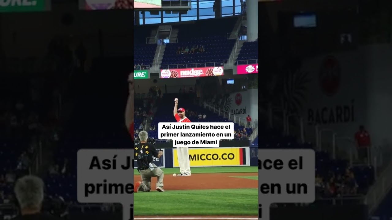 #AsiJustinQuiles hace un First Pitch #Marlins #Shorts #JustinQuiles
