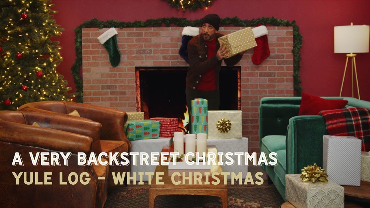 Backstreet Boys - White Christmas (Yule Log)