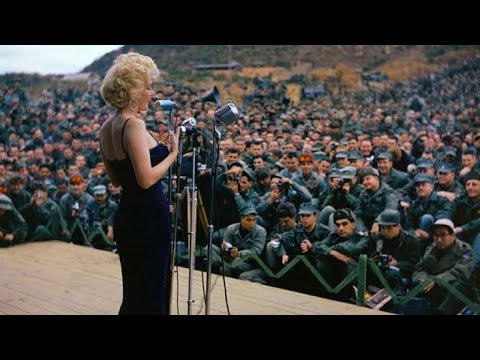 Rare Footage Of Marilyn Monroe Entertaining The Troops On Stage In Korea Feb 1954
