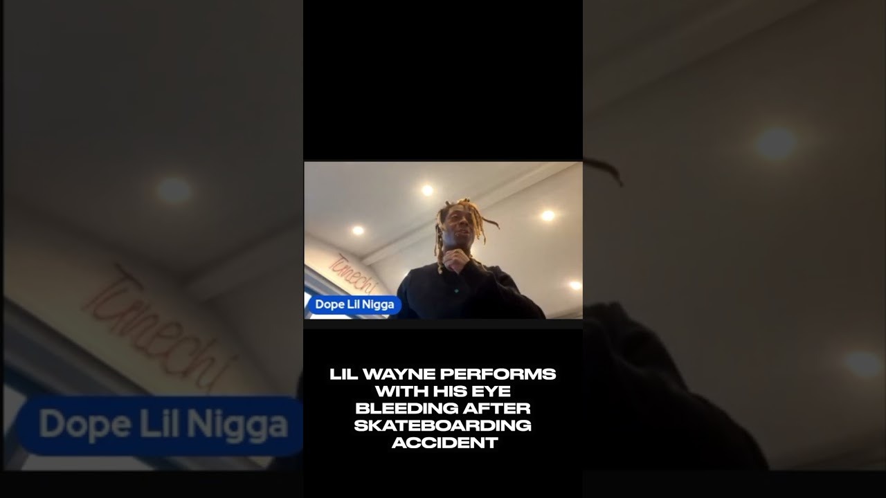 Lil Wayne Performs After Skating Injury