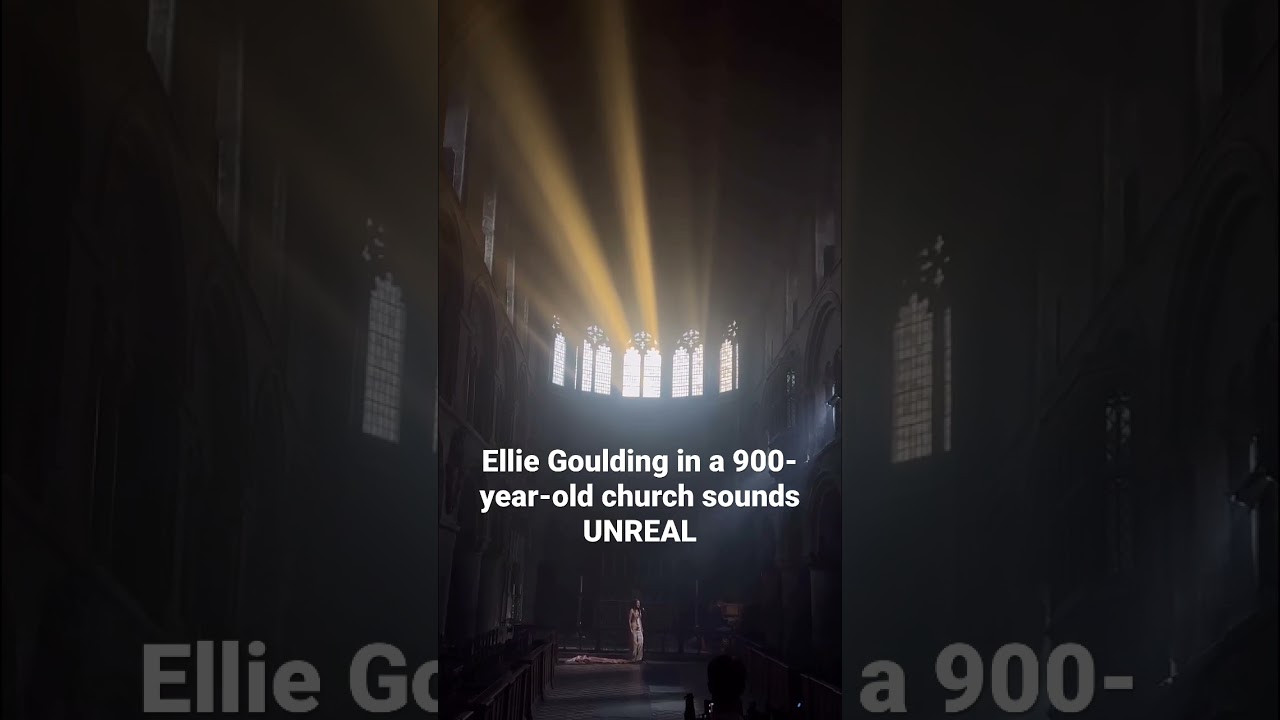 Ellie singing our new Song MIRACLE in a 900-year-old church 😮