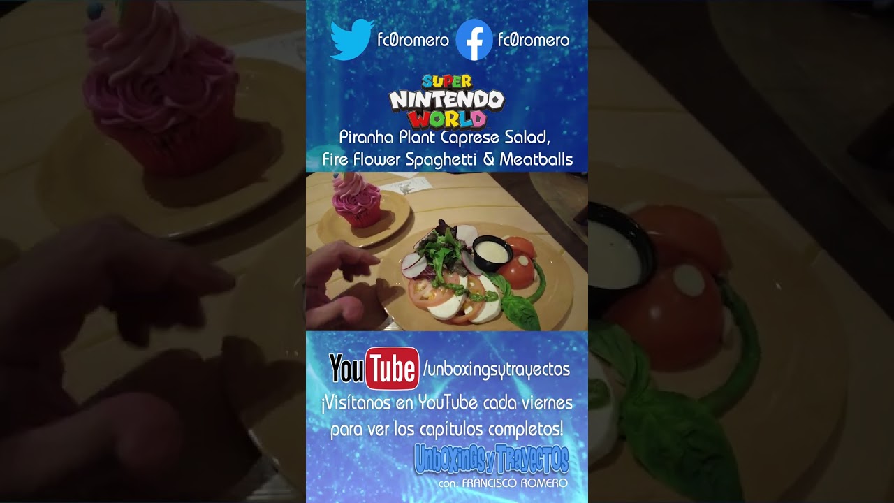 Piranha Plant Caprese Salad, Fire Flower Spaghetti & Meatballs en Super Nintendo World