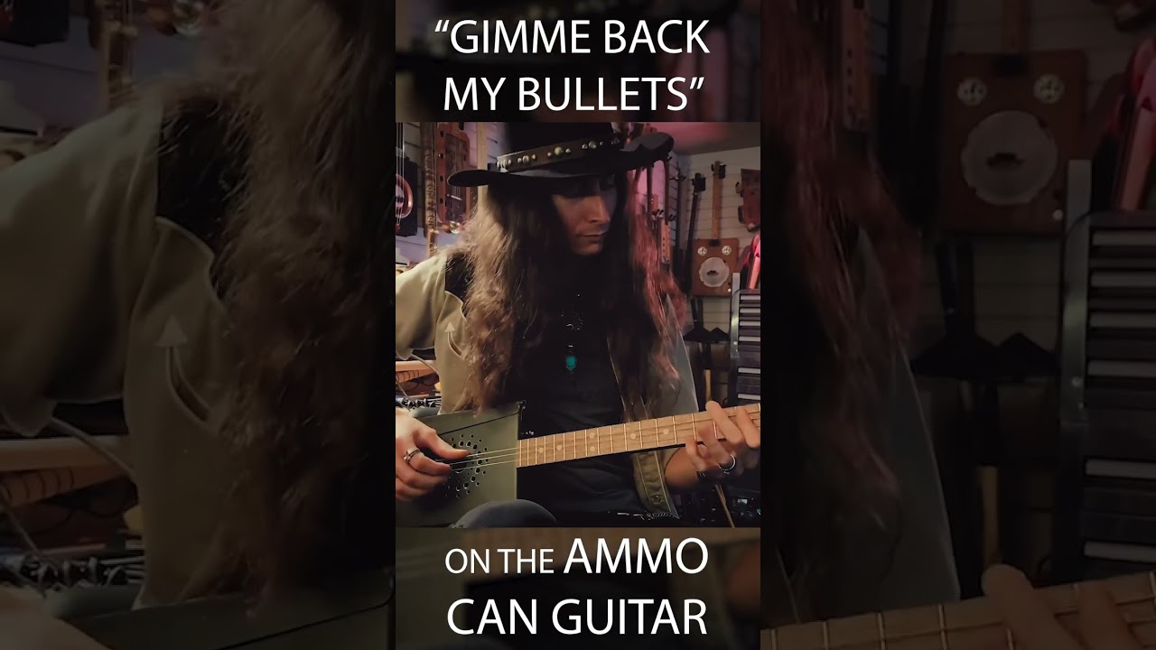 Gimme Back my Bullets (on Ammo Can Guitar) #shorts #guitar #blues #lynyrdskynyrd #cover #rock #diy