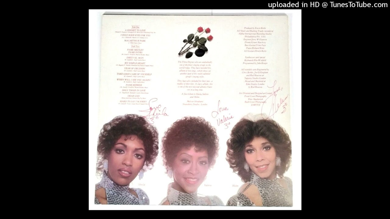 The Three Degrees-"Hard To Say I'm Sorry" -From The Album of Love in 1982