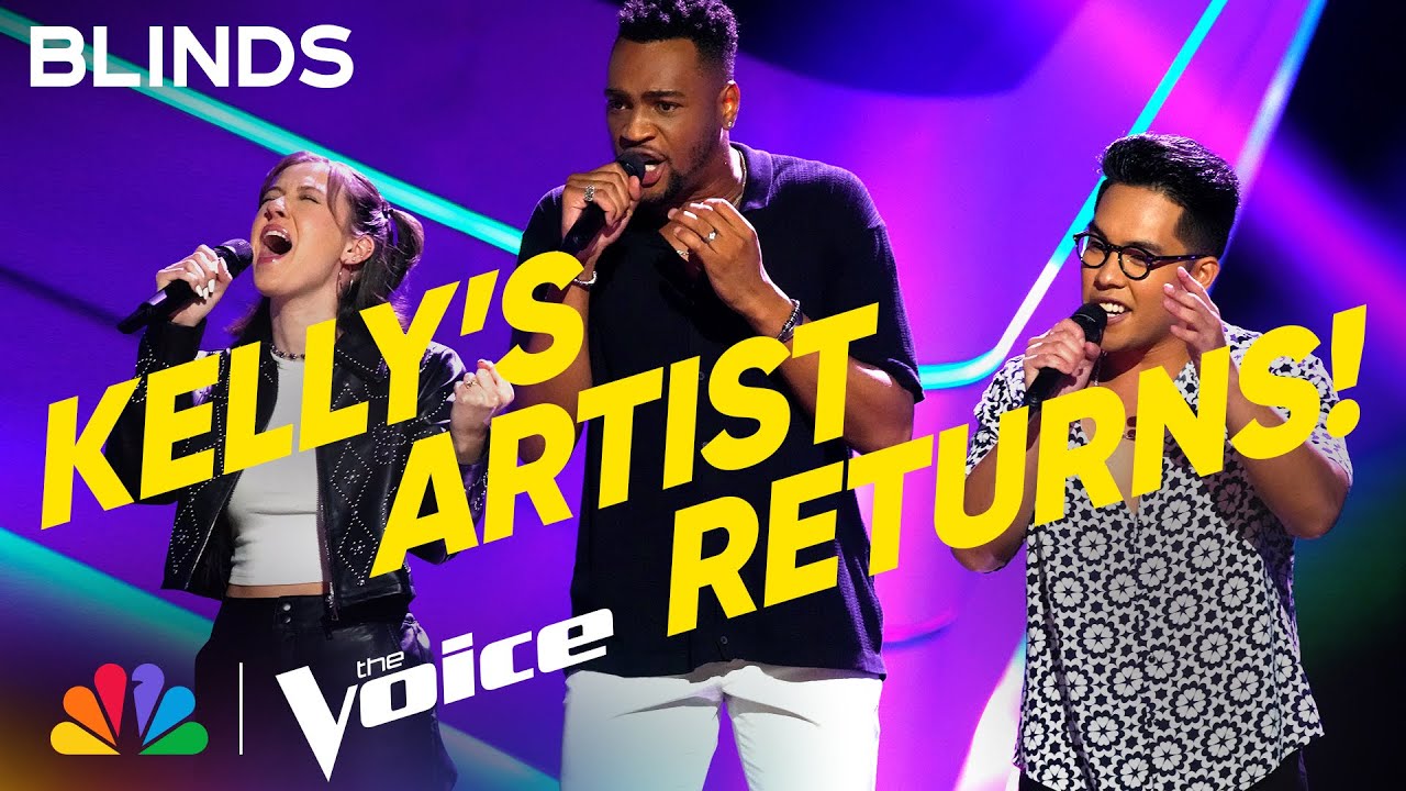 Trio Sheer Element Performs Silk Sonic's "Leave the Door Open" | The Voice Blind Auditions | NBC