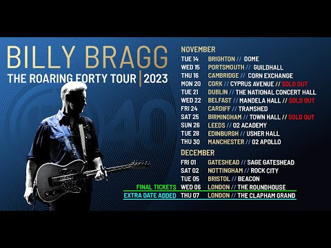 Billy Bragg | The Roaring Forty Tour | UK & IE 2023