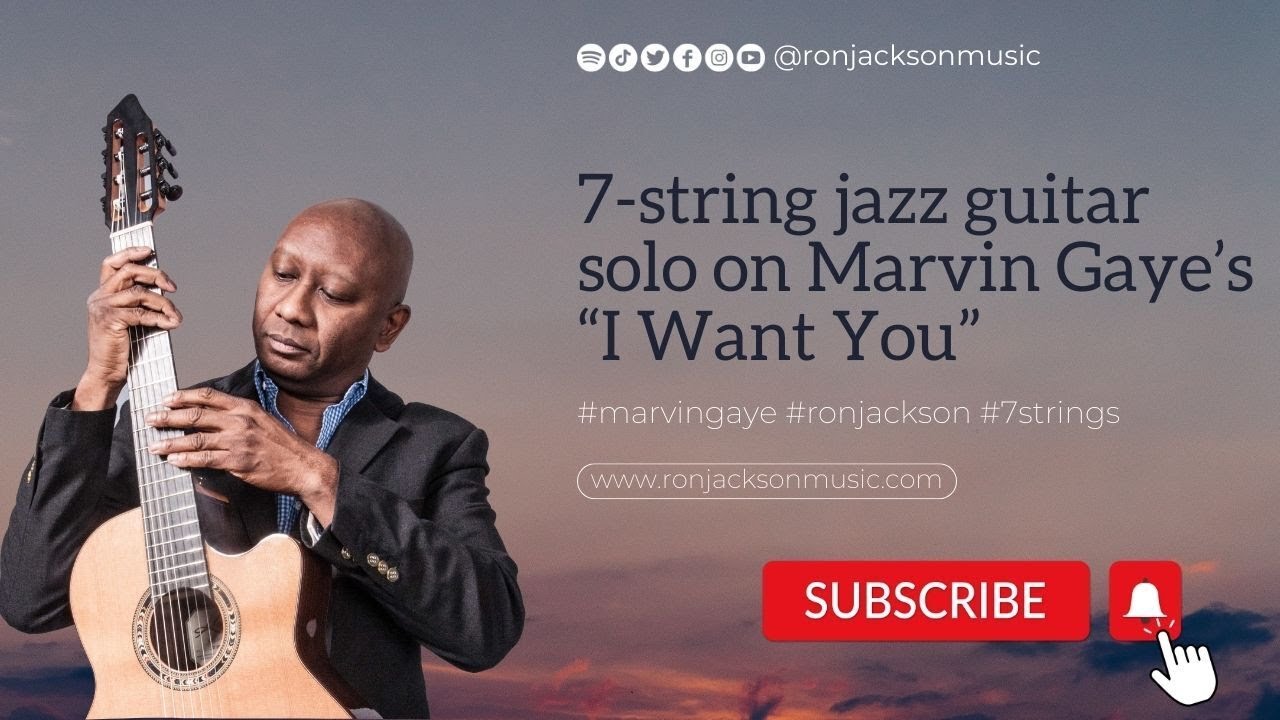 7-string jazz guitar solo on Marvin Gaye’s “I Want You” #marvingaye #ronjackson #7strings