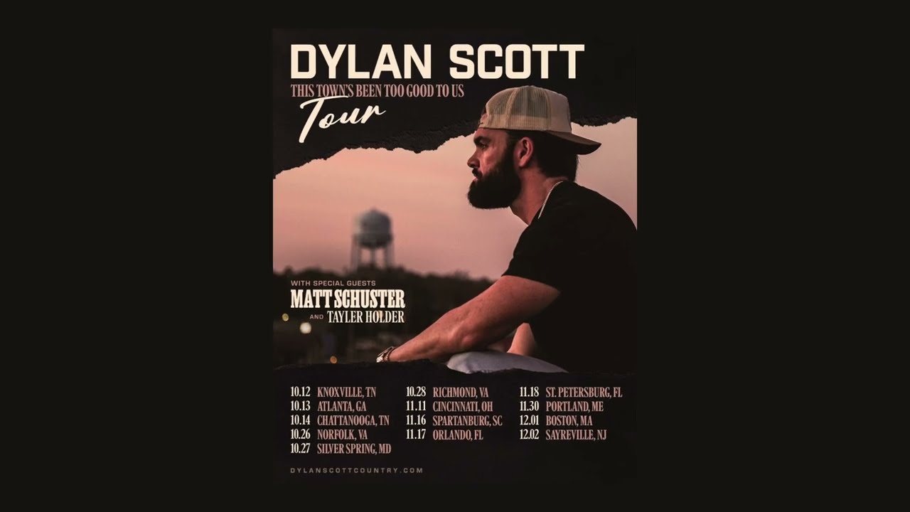 Dylan Scott's This Town's Been Too Good To Us Tour Announcement with Matt Schuster & Tayler Holder.