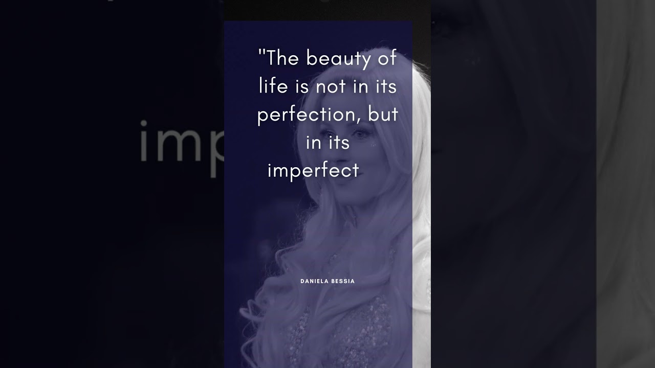The beauty of life is not in its perfection, but in its imperfection & the lessons we learn from it