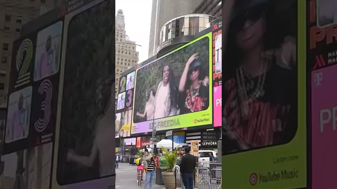 Thank you so much Youtube Music❤️ So excited to be featured on Youtube Pride Billboard in NYC 🏳️‍🌈