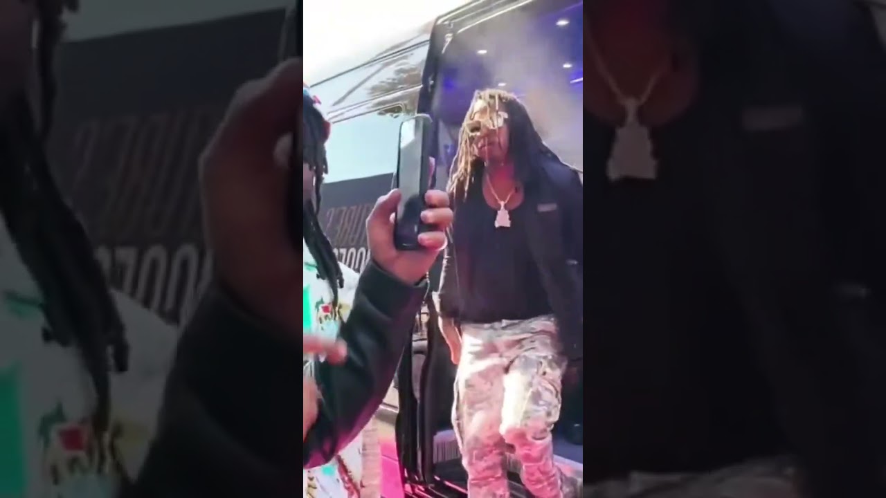 chief keef lil gnar and glo gang at the bet awards in a hotboxed sprinter