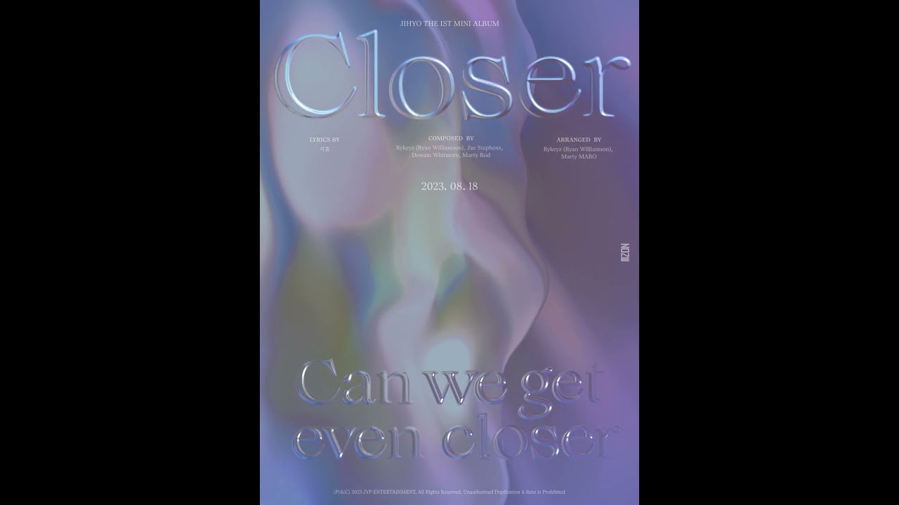 JIHYO "Closer" Poster ver. #TWICE #트와이스 #JIHYO #지효 #ZONE #KillinMeGood