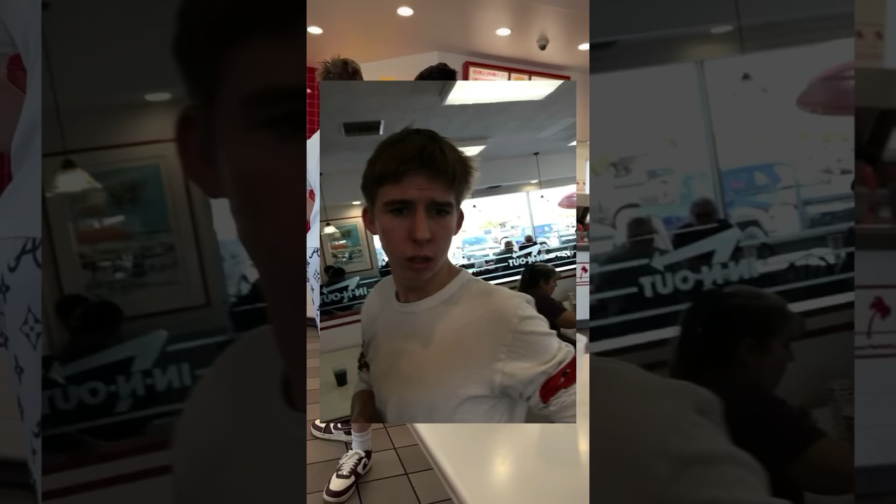 He freaked out in In n Out🤣