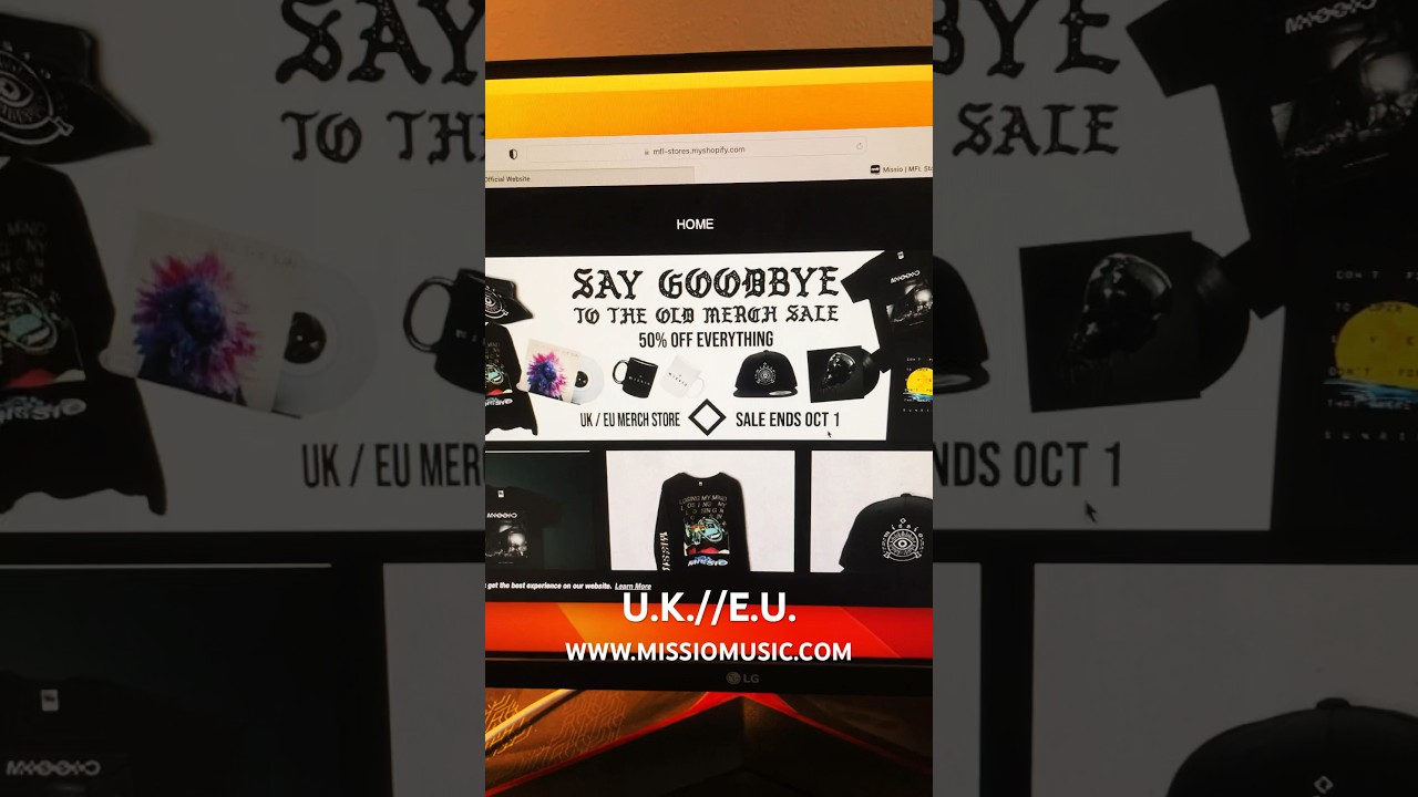 🚨 U.K.//E.U. 50% off MISSIO Merch Sale! Ends October 1. #Missio #BandMerch #Europe #unitedkingdom