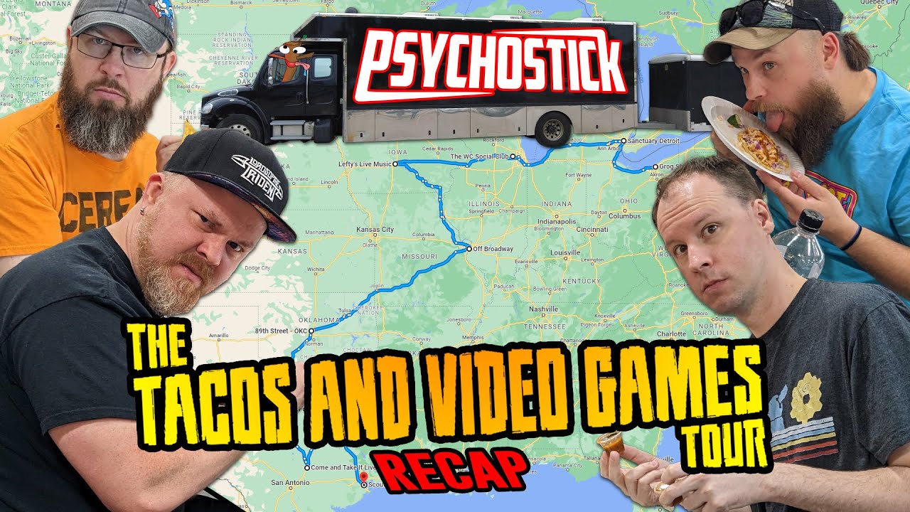 Psychostick Tour Vlog - Tacos & Videogames w/Bit Brigade