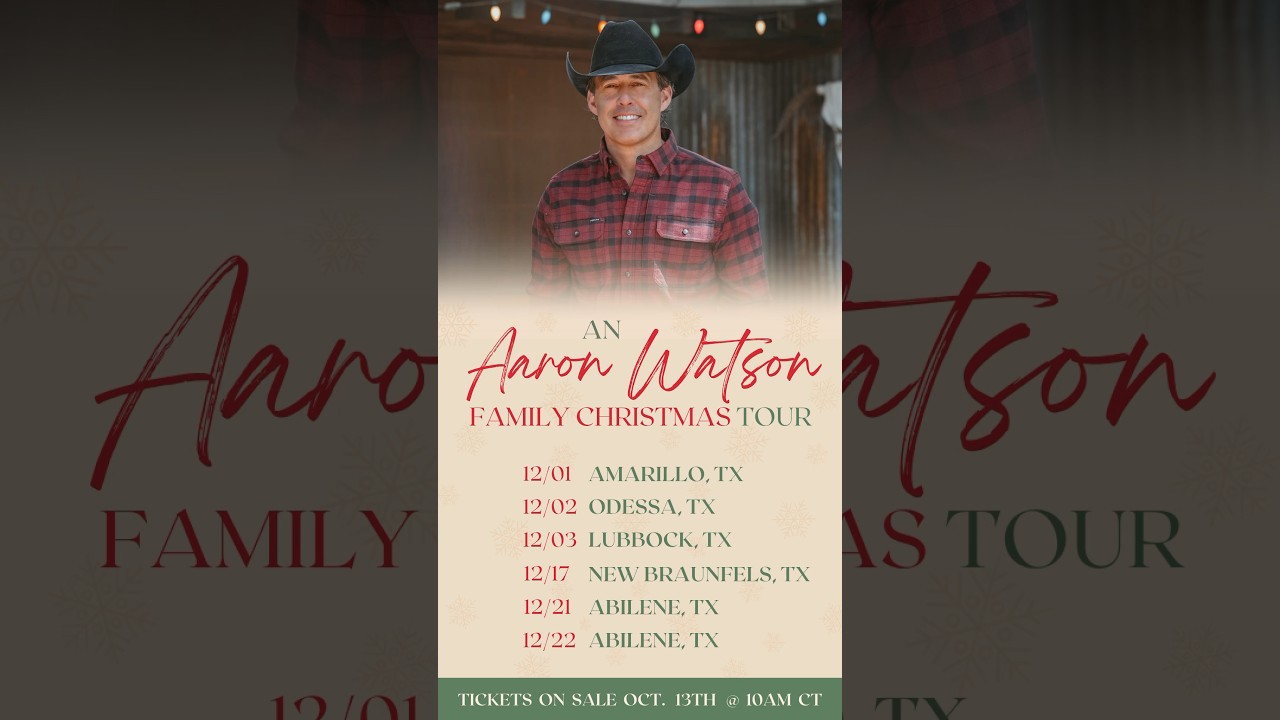The Aaron Watson Family Christmas Tour is on sale now 🎅🙌 #aaronwatsonfamilychristmas #texas
