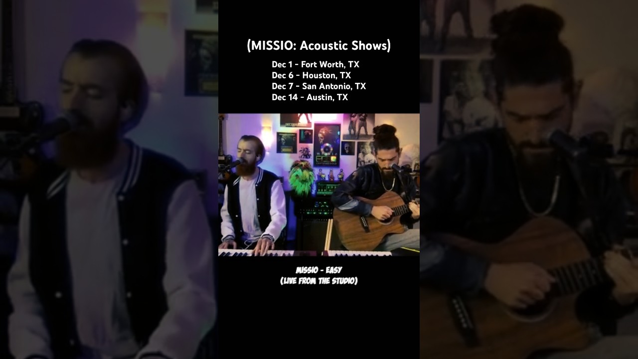MISSIO: Acoustic Shows in TX! (December 2023) #missio #shorts #tour #acoustic #live #easy