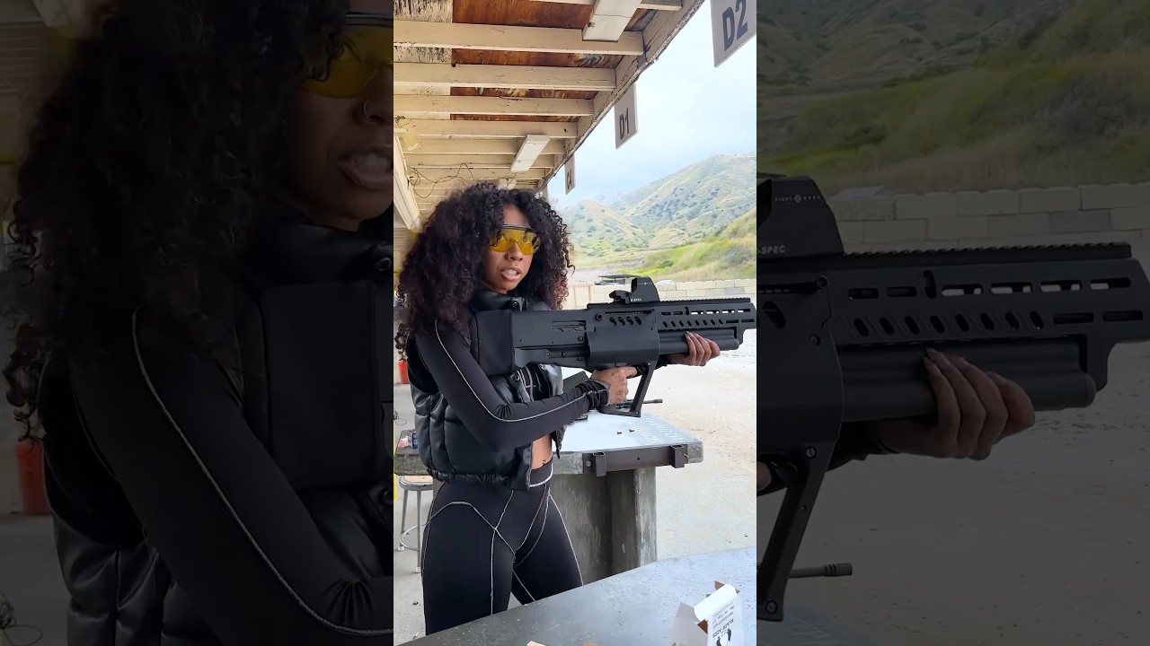 Girls first time at the gun range 🤷🏾‍♂️